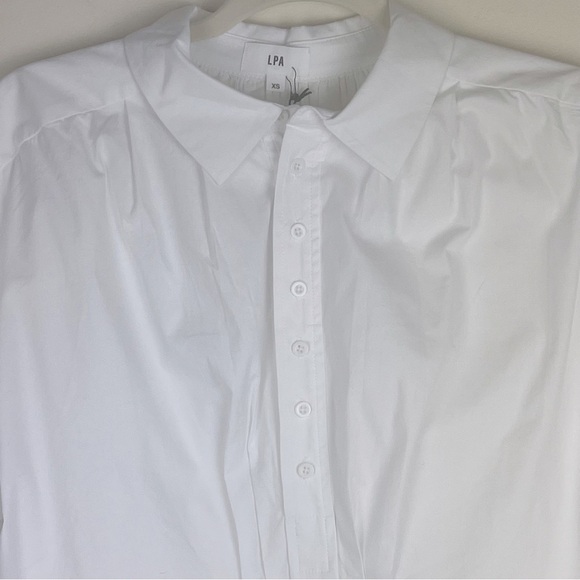 LPA | Academia Poet Peasant Prairie Shirt Dress Blouse Tunic White | XS - Picture 2 of 8